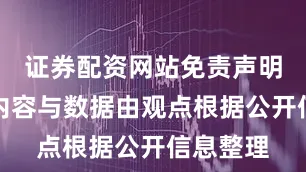 证券配资网站免责声明：本文内容与数据由观点根据公开信息整理