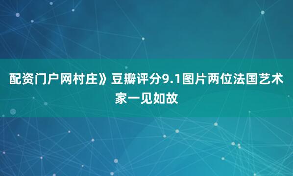 配资门户网村庄》豆瓣评分9.1图片两位法国艺术家一见如故